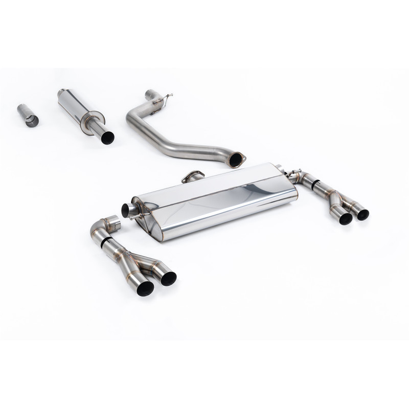 FAP Back Race Milltek Cupra Leon KL 2.0 TSI 300ch 2021-2025 avec FAP - Version 80 mm - Avec silencieux primaire - sorties OEM