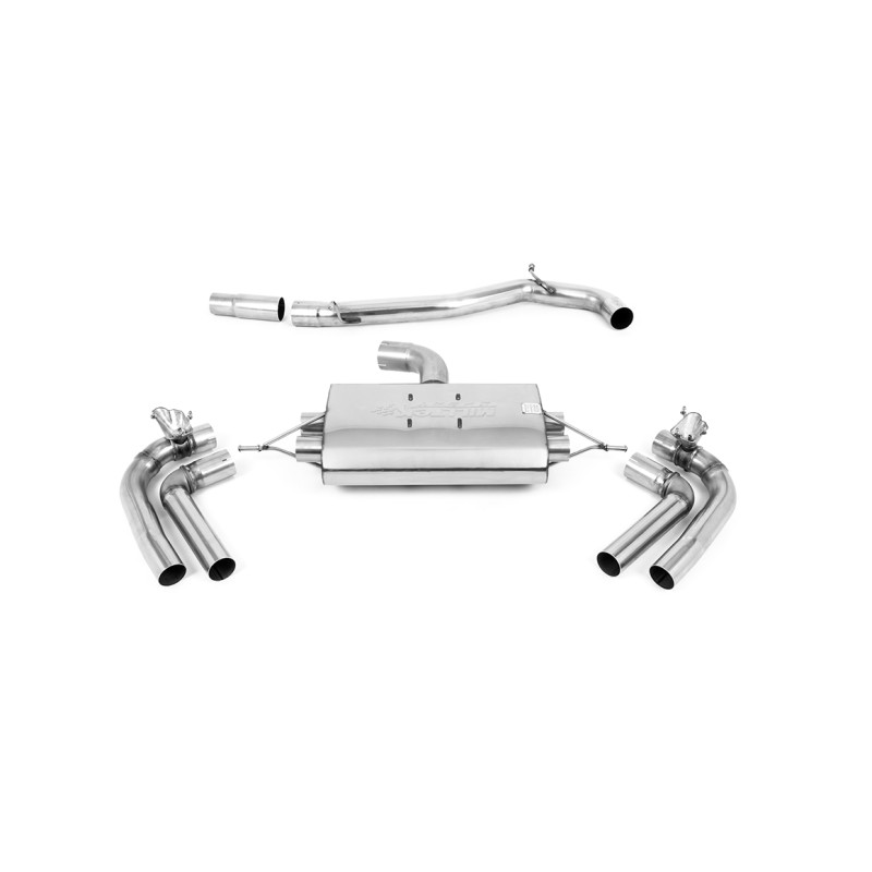 FAP Back Milltek Cupra Formentor 2.0 TFSI 310 CV 2021-2025, no resonado, colas de escape Quad Jet-100 Carbono