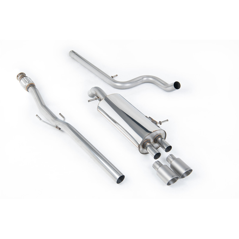 Catback Milltek Citroen DS3 Racing 1.6 THP 203-207ch 2010-2019 - non résonné - sorties Twin GT80 Titane