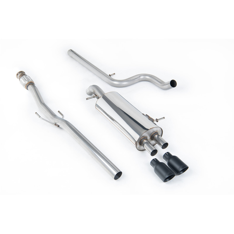 Catback Milltek Citroen DS3 Racing 1.6 THP 203-207ch 2010-2019 - non résonné - sorties Twin GT80 Cerakote Noir