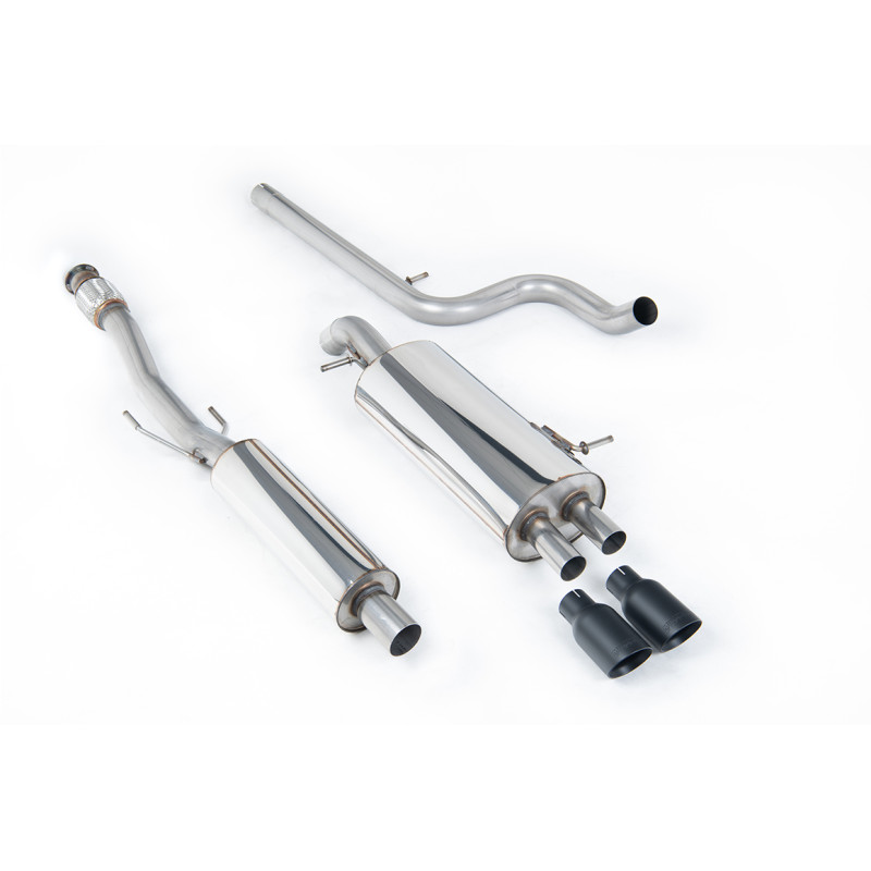 Cat-Back-Anlage Milltek Citroen DS3 Racing 1.6 THP 203-207 PS 2010-2019 - ECE-zugelassen - mit Mittelschalldämpfer - Endrohre Tw