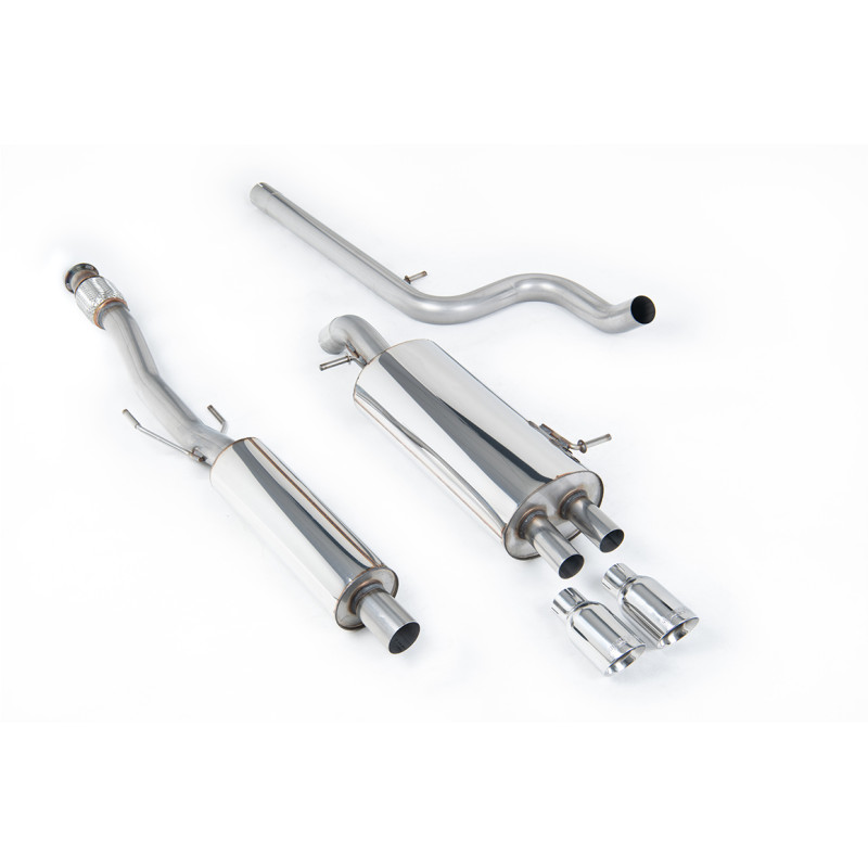 Catback Milltek Citroen DS3 Racing 1.6 THP 203-207CV 2010-2019 - Omologato ECE - con risonatore - uscite Twin GT80 Inox lucidato