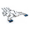Catback Milltek BMW X3 G01 X3M, X4 G02 X4M - Ligne après downpipes avec Bypass FAP - sorties Quad GT115 Titane bleui