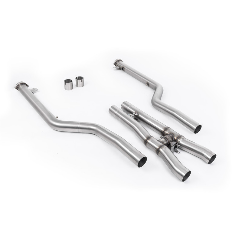Active Centre Milltek BMW 8er F93 - Bypass Vorschalldämpfer / DPF mit H-Mittelstück - für Serienanlage, Serien-Downpipe