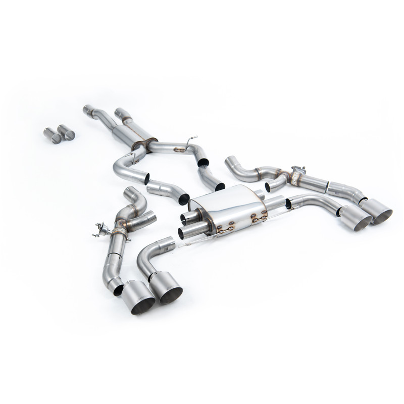 FAP Back Milltek BMW X3 G01 X3M 2019-2024, X4 G02 X4M 2022-2025 - resonado - colas Quad GT115 Titanio