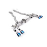 Axle-back Milltek BMW Serie 5 F90 M5 2018-2024 - Impianto dopo la parte centrale originale - uscite Quad GT100 Titanio blu