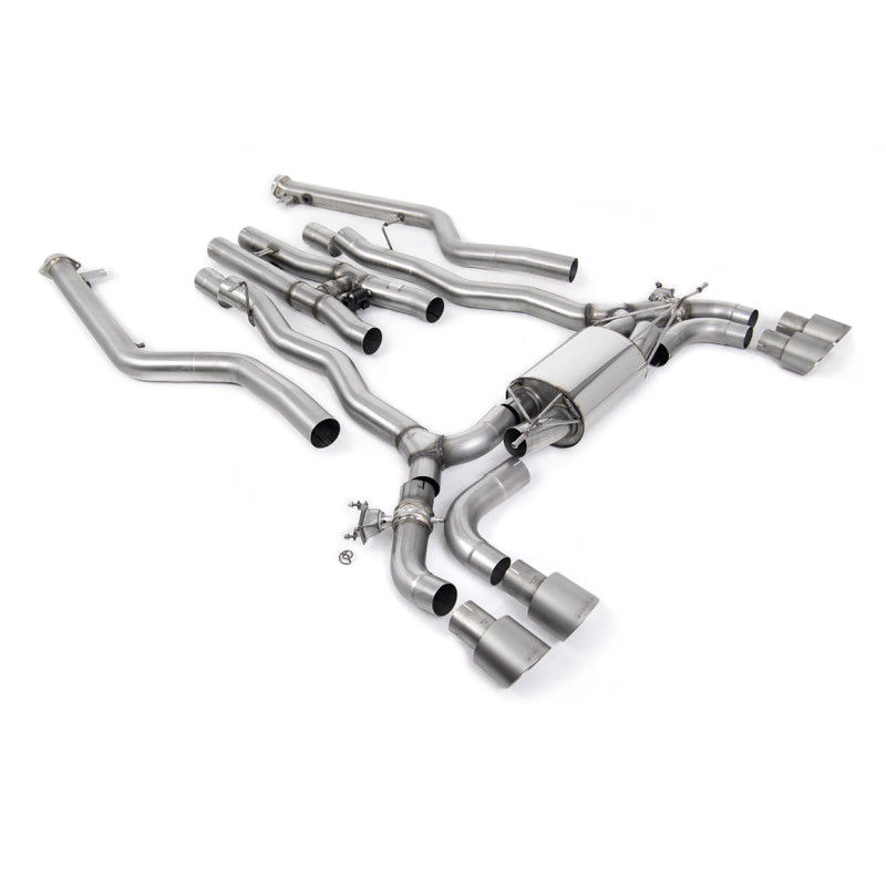 Milltek Cat-Back BMW 5 Series F90 - Post-Downpipe System with Bypass - Quad GT100 Titanium Tips - Phase 2 M5 and M5 Competition