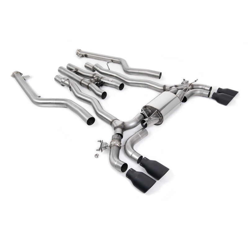 Milltek Cat-Back BMW 5 Series F90 - Post-Downpipe System - Quad GT100 Cerakote Black - Phase 2 M5 and M5 Competition