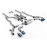Scarico cat-back Milltek BMW Serie 5 F90 - Linea dopo downpipe con bypass - uscite Quad GT100 titanio blu - M5 e M5 Competition