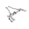 Axle-back Milltek BMW Serie 5 F90 M5 2018-2024 - Linea dopo la parte centrale di serie - uscite Quad GT100 Lucidate