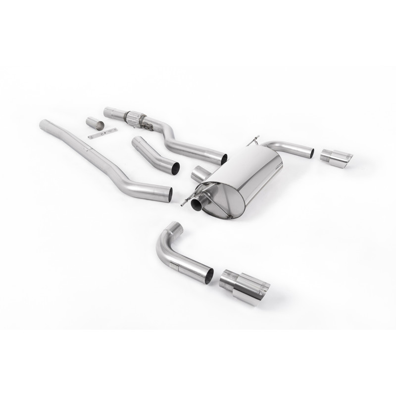 Catback Milltek BMW Serie 4 F32 428i 2.0T (Motore N20) 245CV 2014-2018 - non risonante - terminali Dual GT90 lucidati