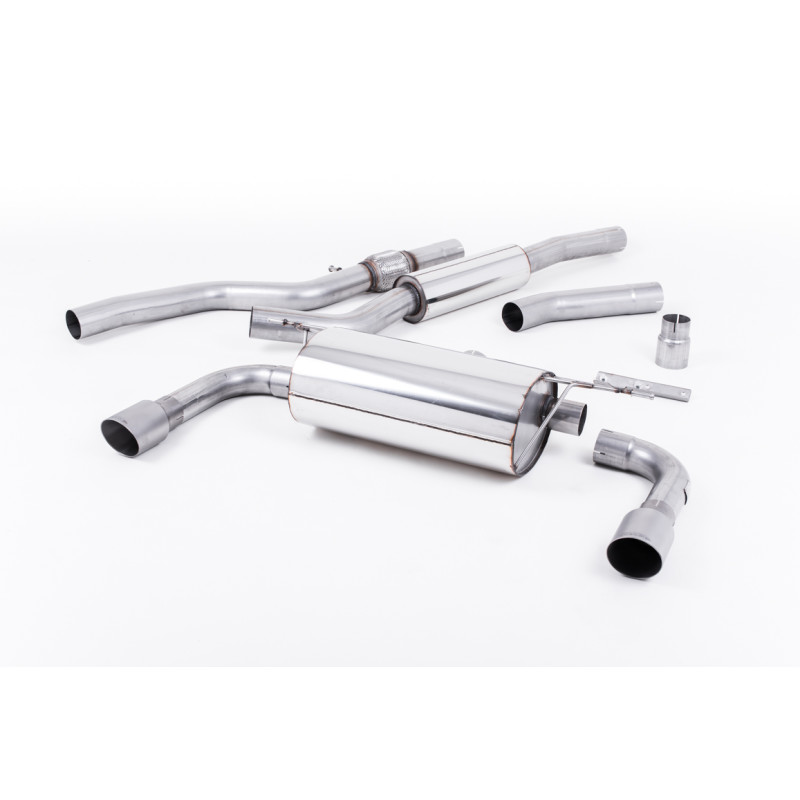 Cat-Back-Anlage Milltek BMW 4er F32 428i 2.0T (Motor N20) 245 PS 2014-2018 - mit Resonator - Dual GT90 Endrohre Titan