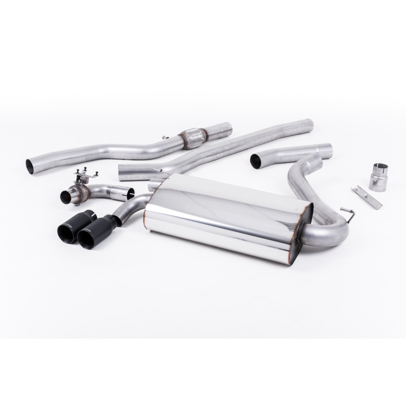 Cat-Back-Anlage Milltek BMW 4er F32 428i 2.0T (Motor N20) 245 PS 2014-2018 - ohne Resonator - Endrohre Twin GT76 Cerakote Schwar