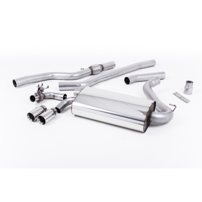 Milltek Cat-Back Exhaust BMW 4 Series F32 428i 2.0T (N20 Engine) 245hp 2014-2018 - Non-Resonated - Twin GT76 Polished Tips
