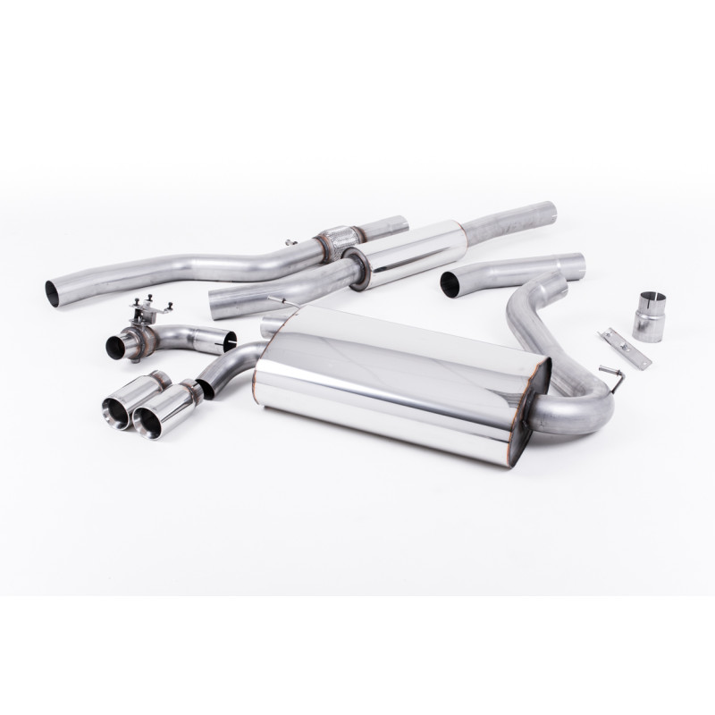 Catback Milltek BMW Série 4 F32 428i 2.0T (Moteur N20) 245ch 2014-2018 - résonné - sorties Twin GT76 Polies