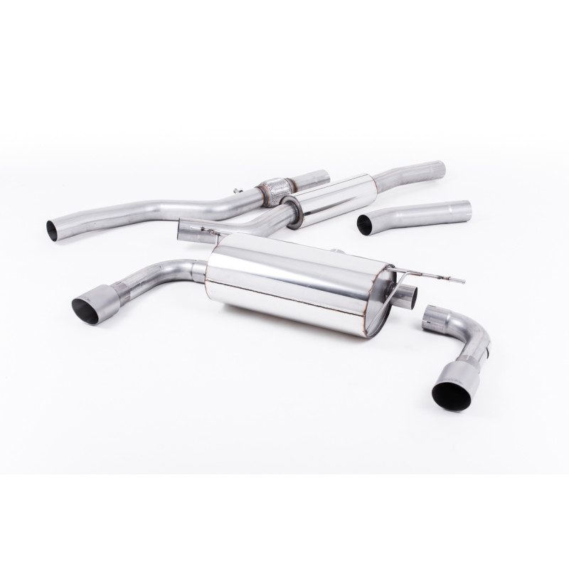 Catback Milltek BMW 4 Series F32 428i 2.0T (N20 Engine) 245hp 2014-2016 - resonated - Dual GT90 Titanium tips