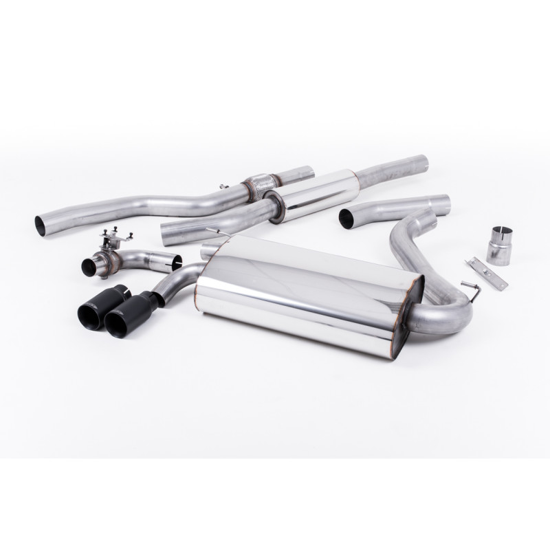 Catback Milltek BMW Serie 4 F32 428i 2.0T (Motore N20) 245CV 2014-2016 - non risonato - terminali Twin GT76 Cerakote Nero