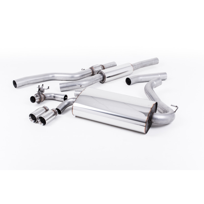 Catback Milltek BMW Série 4 F32 428i 2.0T (Moteur N20) 245ch 2014-2016 - résonné - sorties Twin GT76 Polies