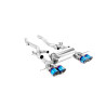 Axle-back Milltek BMW Série 3 G80-G81, Série 4 G82 - ECE - Ligne après partie centrale origine - sorties Quad GT115 Titane bleui