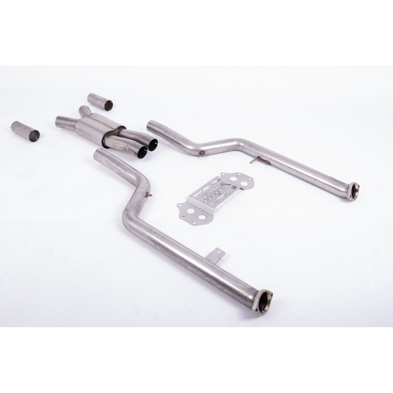DPF-Ersatzrohr Milltek BMW 3er G80-G81, 4er G82 - DPF-Bypass mit Schalldämpfer - für Milltek-Anlage, Serien-Downpipe