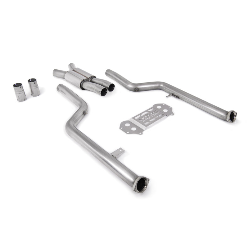 DPF replacement pipe Milltek BMW 3 Series G80-G81, 4 Series G82 - DPF bypass with muffler - for OEM exhaust, OEM downpipe