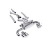 Cat-Back-Anlage Milltek BMW 3er G20-G21 M340i, 4er G22 M440i - mit DPF-Ersatzrohr unresoniert - Endrohre Quad GT100 Poliert