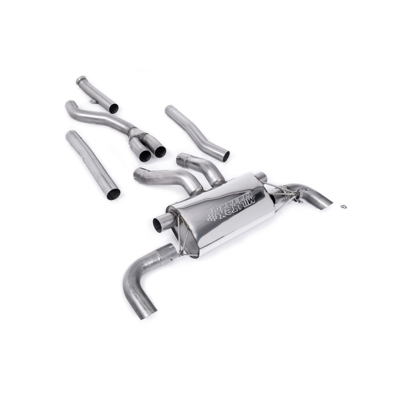 Scarico cat-back Milltek BMW Serie 3 G20-G21 M340i, Serie 4 G22 M440i - con eliminazione DPF non risonato - terminali OEM