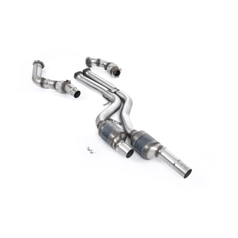 Downpipe Milltek BMW Série 3 F80 M3 2019-2020, Série 4 F82-F83 M4 2019-2020 - avec cata Hi-Flows et Bypass FAP