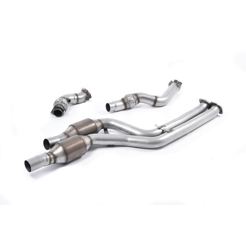 Downpipe Milltek BMW 3er F80 M3 2014-2018, 4er F82-F83 M4 2014-2018 mit Sportkatalysator Hi-Flows 200 CPSI