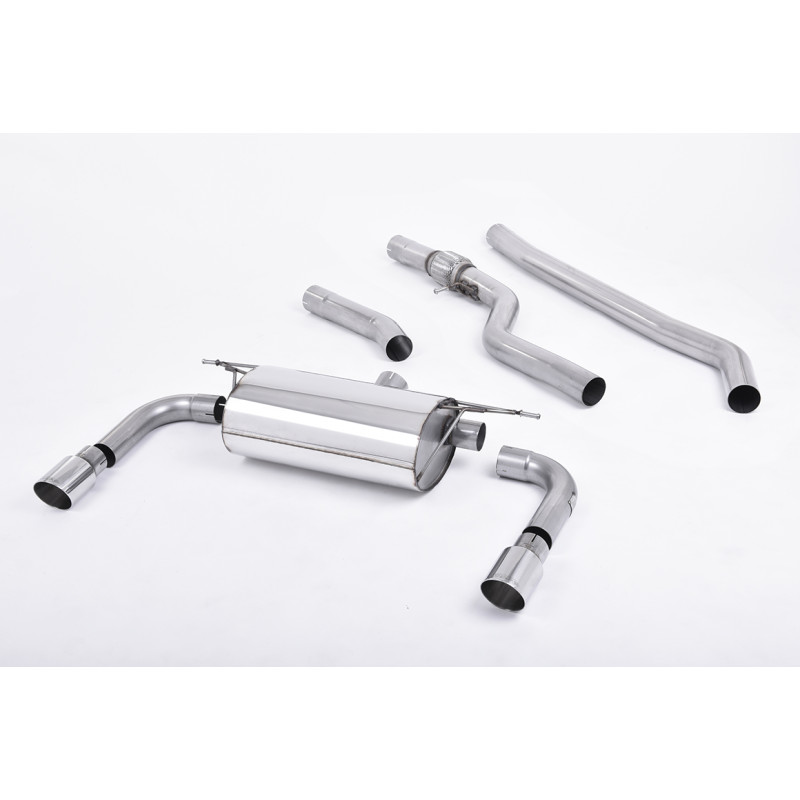 Catback Milltek BMW Série 3 F30 328i 2012-2015 - non résonné - sorties Dual GT90 Polies