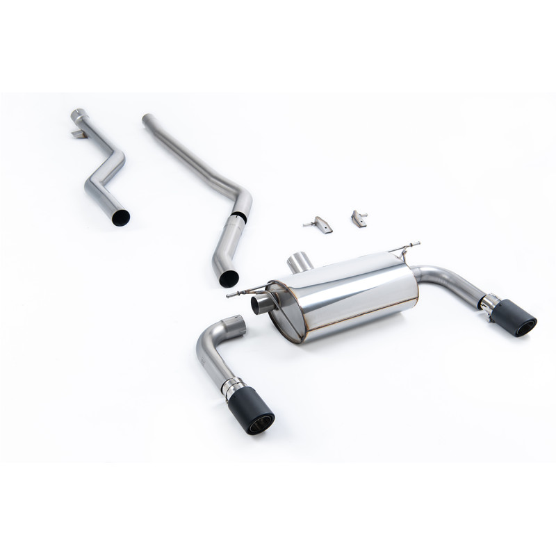 Cat-Back-Anlage Race Milltek BMW 3er F30 320i 2015-2019 - ohne Resonator mit Endschalldämpfer hinten Race - Dual Jet-90 Endrohre