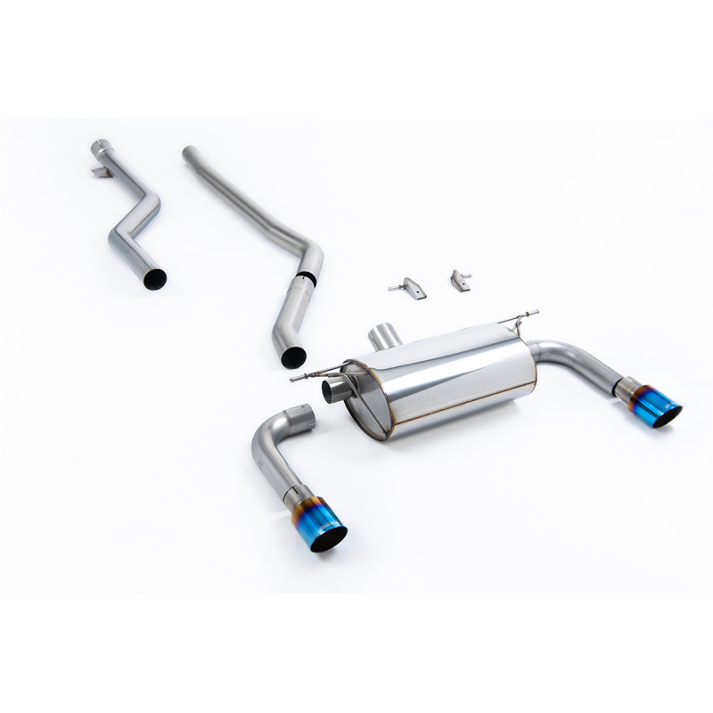 Scarico cat-back Race Milltek BMW Serie 3 F30 320i 2015-2019 - non risonato con silenziatore post. Race - terminali Dual GT90 in