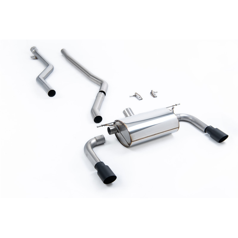 Scarico cat-back Race Milltek BMW Serie 3 F30 320i 2015-2019 - non risonato con silenziatore post. Race - terminali Dual GT90 Ce