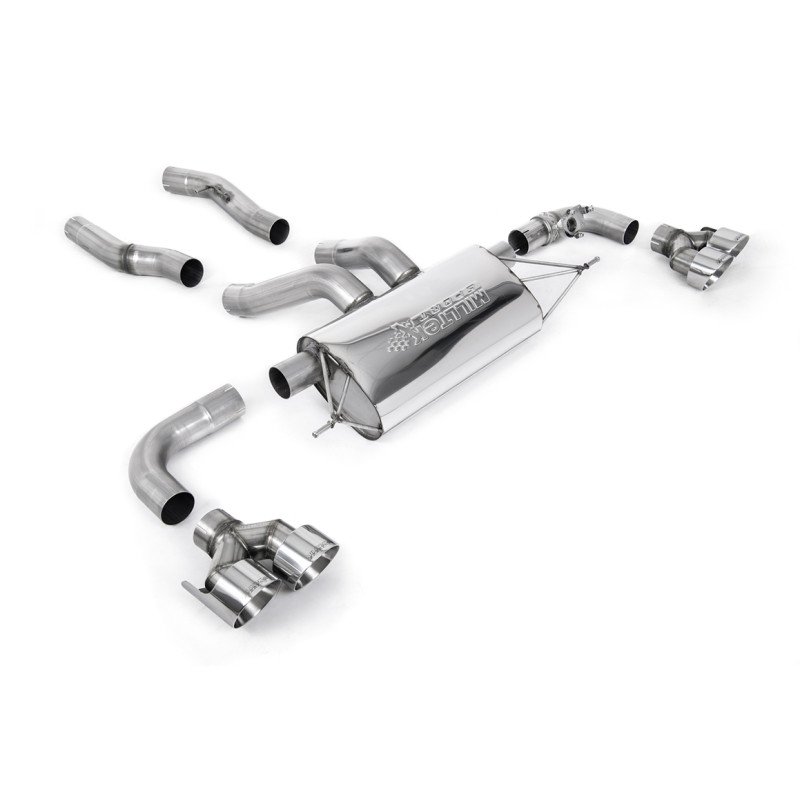 DPF Back Milltek BMW Serie 2 G42 M240i 3.0 374CV 2022-2025 con DPF - Omologato ECE - Montaggio dopo DPF - terminali Quad GT100