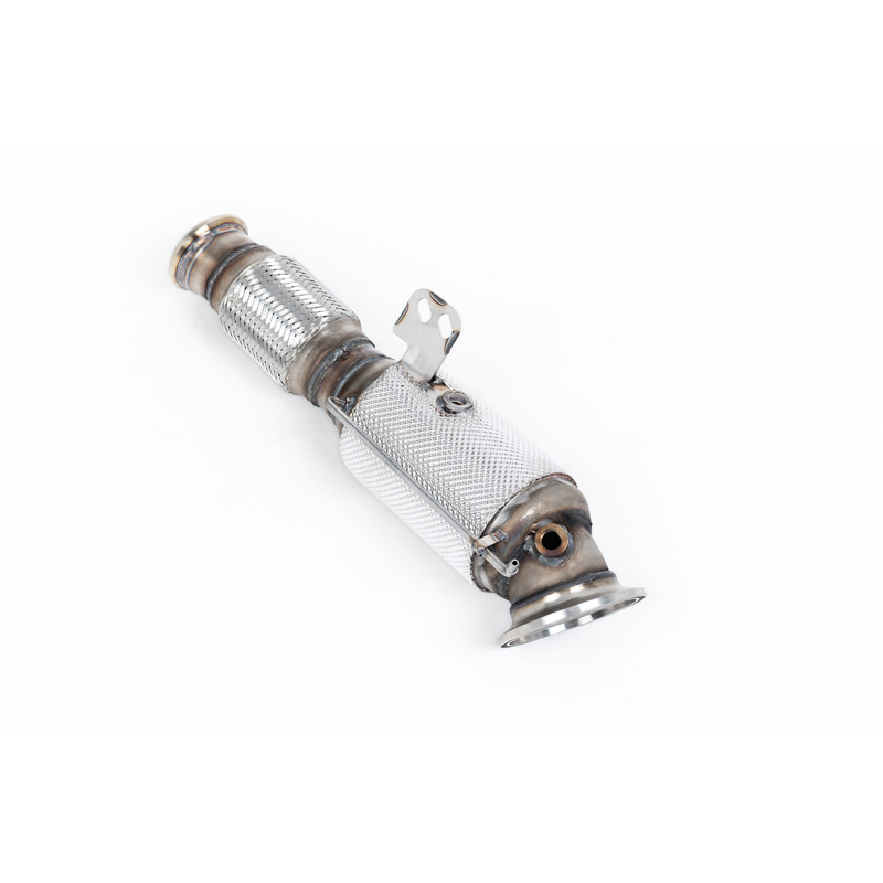 Milltek Downpipe BMW 2 Series G42, 3 Series G20-G21… - ECE - Large-Bore Downpipe + HJS Hi-Flow Cat 100 ECE R103