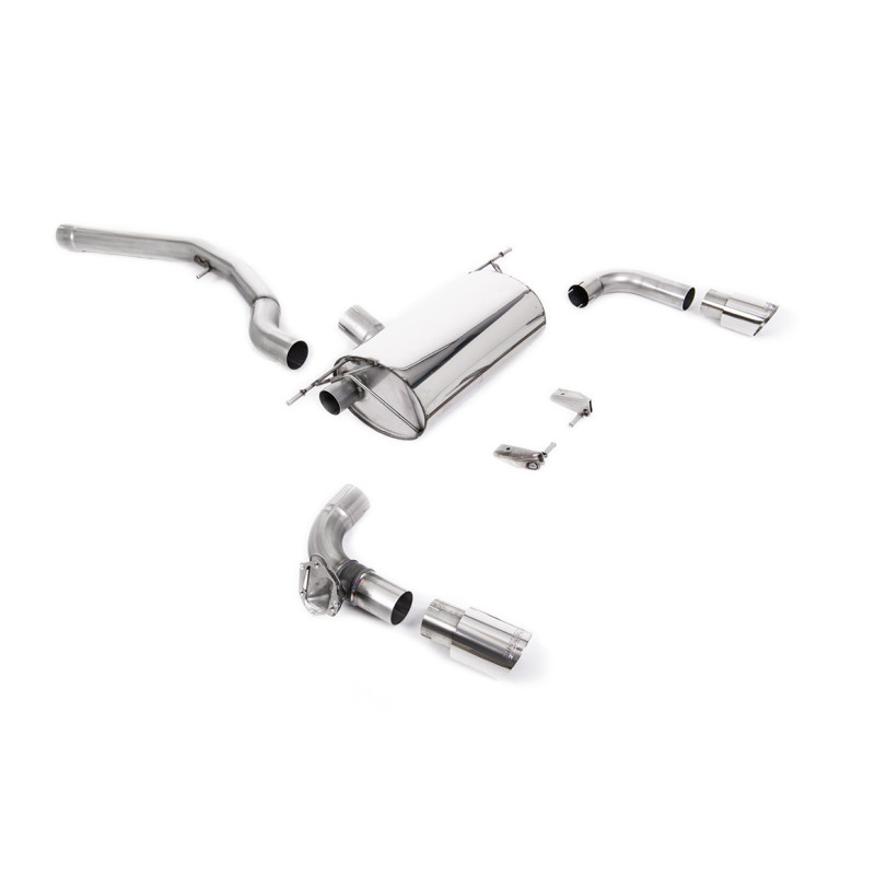 DPF-Back Race Milltek BMW 2 Series F22 M240i Ph.2 3.0 340hp 2019-2020 with DPF - non-resonated - Dual GT90 Polished