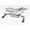 Catback Race Milltek BMW Serie 2 F22 M240i 2015-2018 - no resonado con silenciador trasero Race - salidas Dual GT90 titanio azul