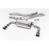 Catback Road Milltek BMW Série 2 F22 M240i 2015-2018 - non résonné avec silencieux AR Road - sorties Dual GT90 Titane bleui