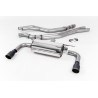 Catback Road Milltek BMW Serie 2 F22 M240i 2015-2018 - sin resonador con silenciador trasero Road - colas Dual GT90 Cerakote Neg