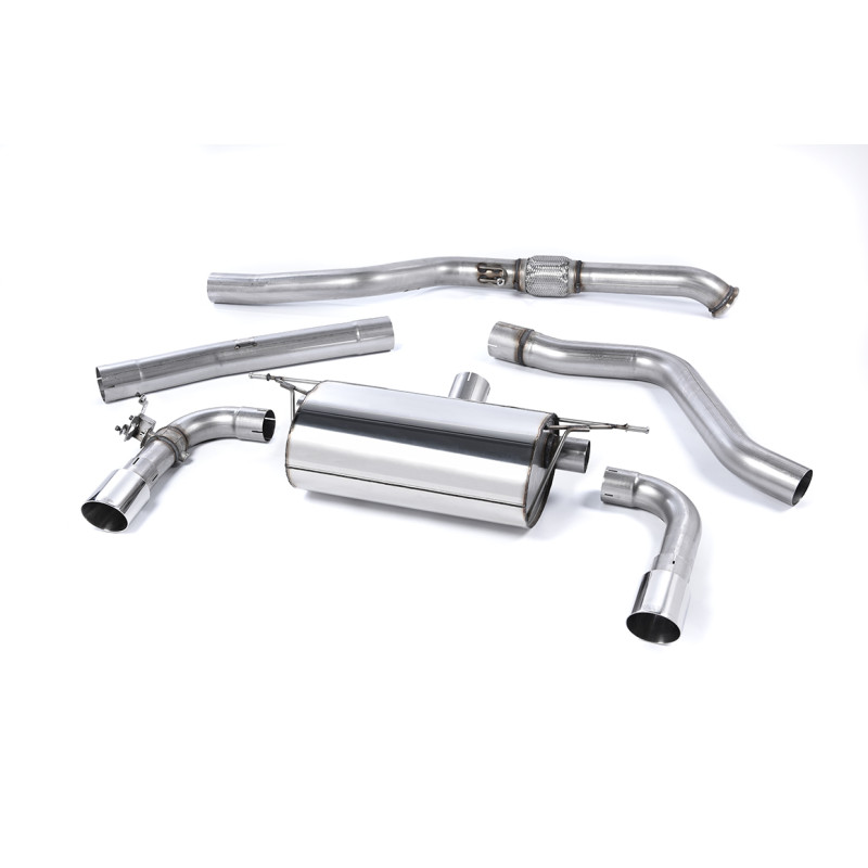 Cat-back Race Milltek BMW Serie 2 F22 M235i 2014-2015 - non risonante con silenziatore posteriore Race - terminali doppi GT90 lu