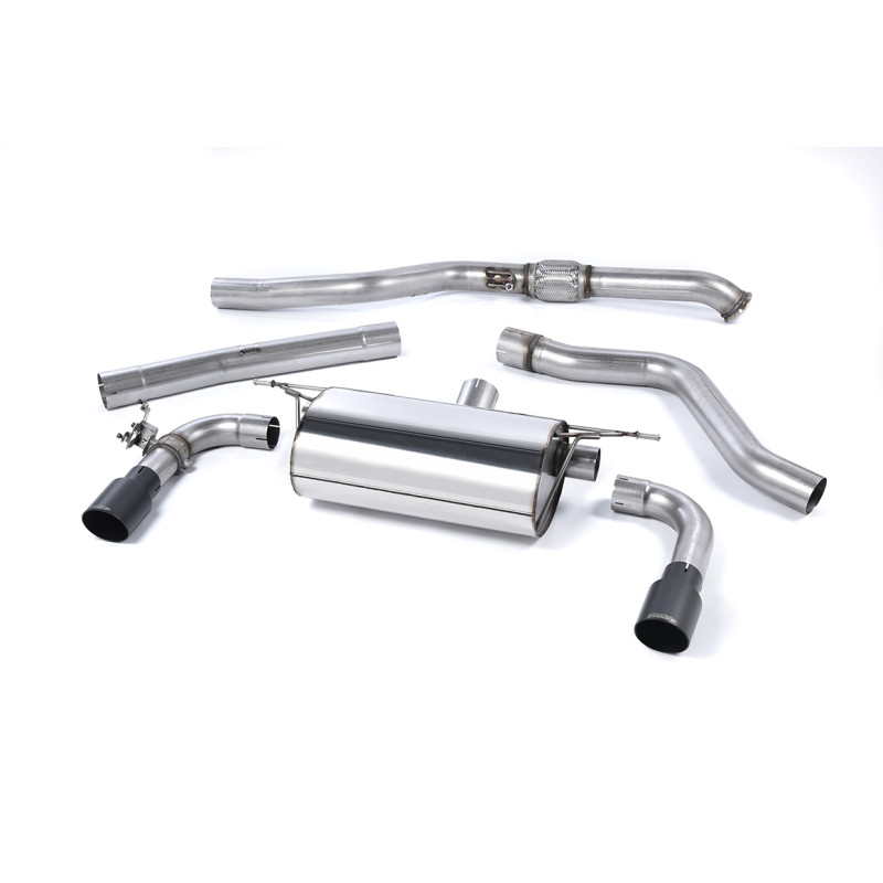 Milltek Race Cat-Back BMW 2 Series F22 M235i 2014-2015 - non-resonated with Race rear muffler - Dual GT90 Cerakote Black outlets