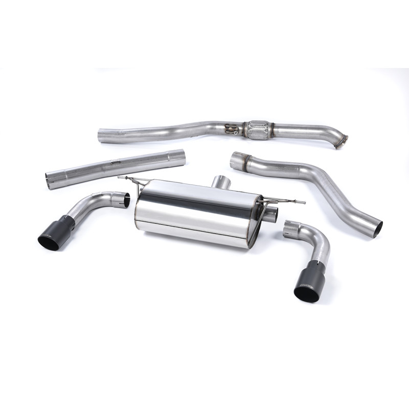 Cat-back Road Milltek BMW 2 Series F22 M235i 2014-2015 - non-resonated, Road rear muffler - Dual GT90 Cerakote Black