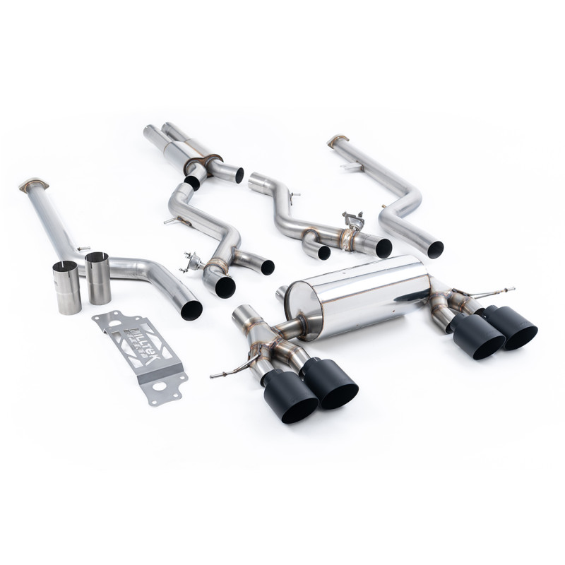 Catback Milltek BMW Serie 2 G87 M2 2023-2025 - con eliminazione DPF risonante - terminali Quad GT115 Cerakote Nero