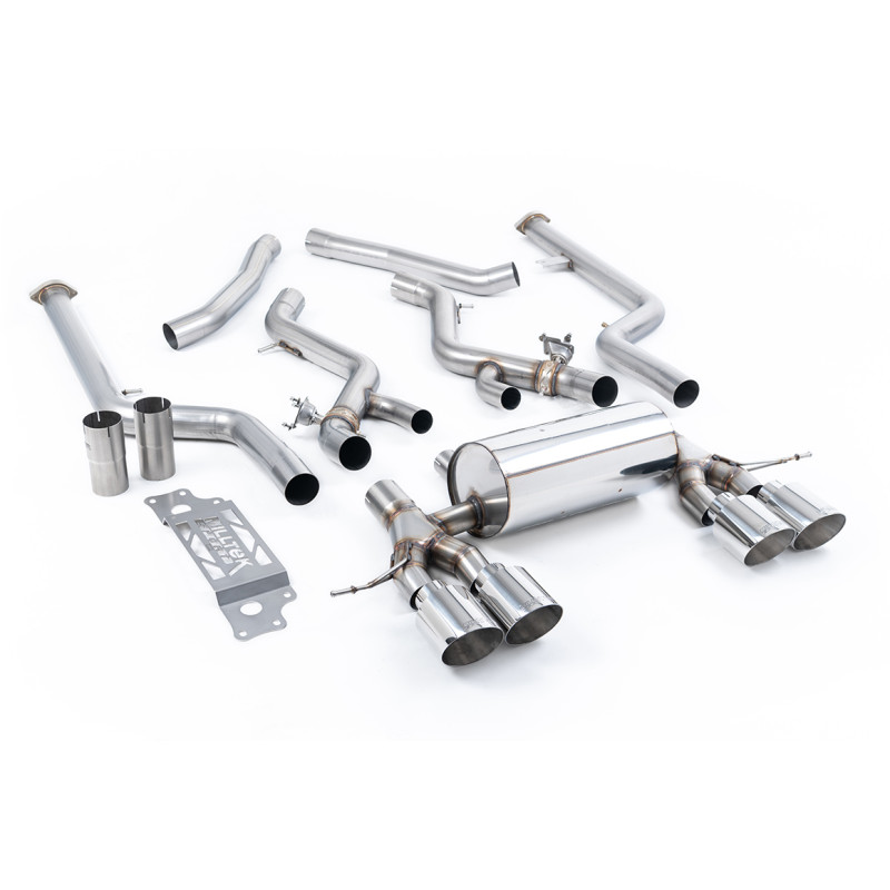 Catback Milltek BMW Série 2 G87 M2 2023-2025 - avec suppresion du FAP non résonné - sorties Quad GT115 Polies