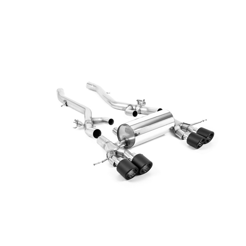 Silenziatore posteriore Milltek BMW Serie 2 G87 M2 2023-2025 - Montaggio dopo parte centrale originale - uscite Quad Jet-115 Car