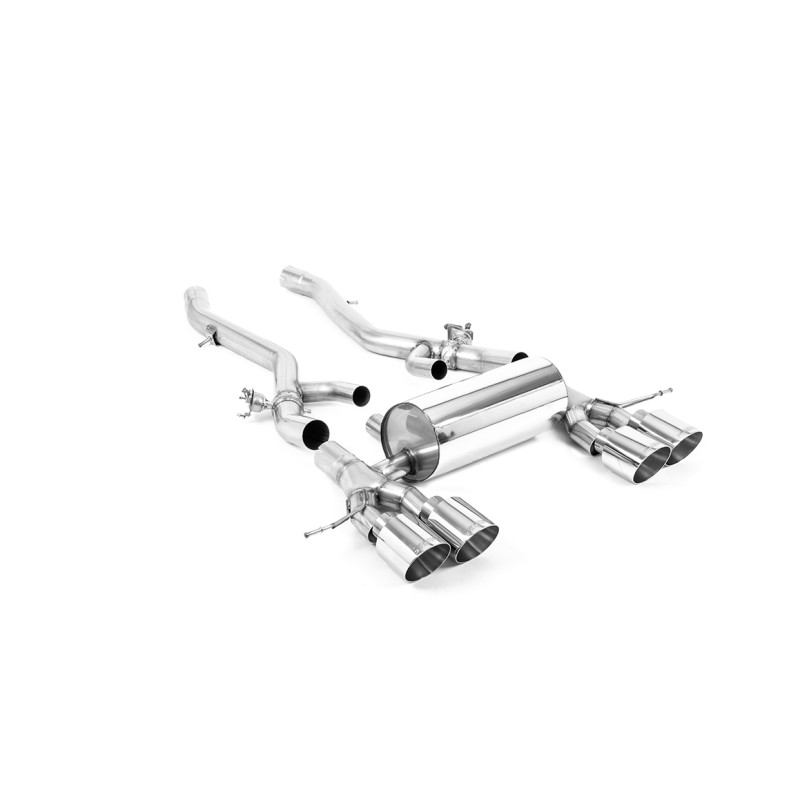 Axle-back Milltek BMW Série 2 G87 M2 2023-2025 - Montage après partie centrale origine - sorties Quad GT115 Polies