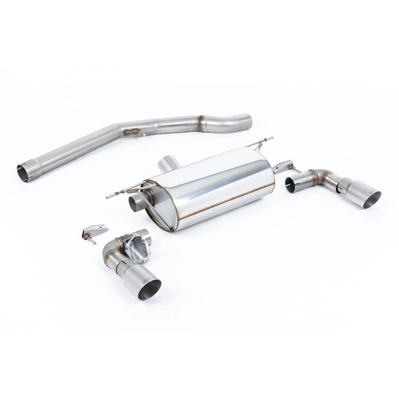 DPF Back Milltek BMW 1 Series F20-F21 M140i Ph.2 3.0 Turbo 340hp 2019-2020 with DPF - non-resonated - Dual GT90 Titanium