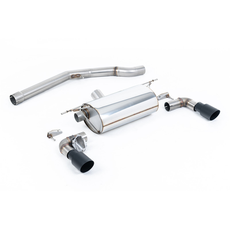 DPF Back Milltek BMW 1 Series F20-F21 M140i 3.0 Turbo 2019-2020 with DPF - non-resonated - Dual GT90 Cerakote Black