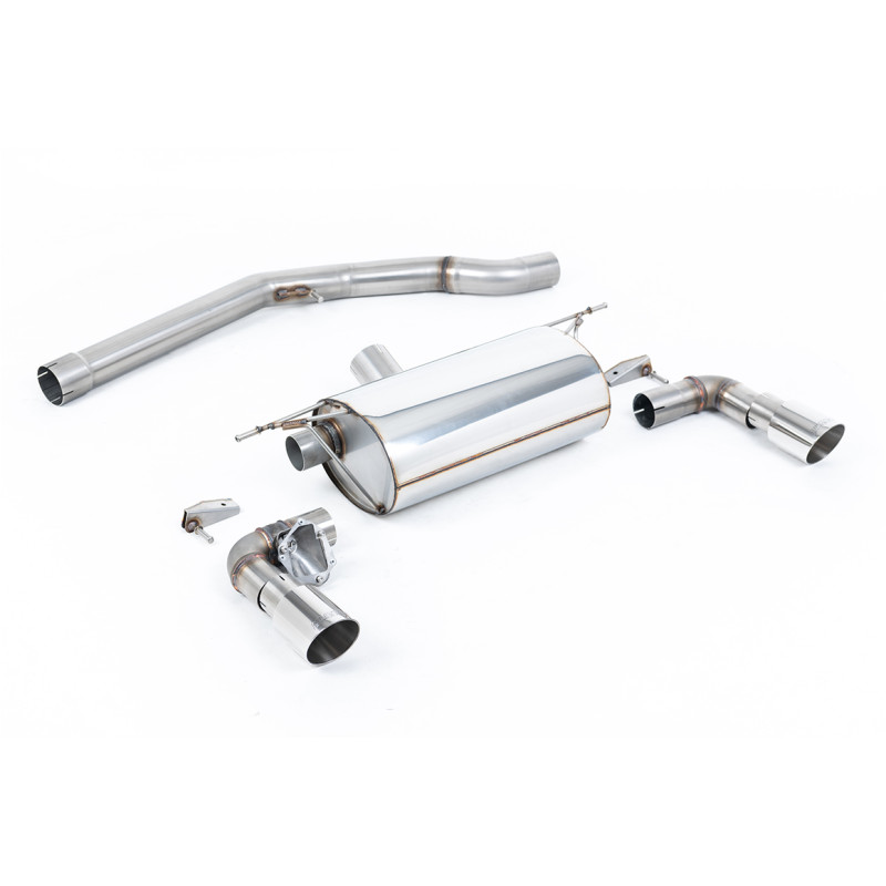 FAP Back Milltek BMW 1 Series F20-F21 M140i Ph.2 3.0 Turbo 340 hp 2019-2020 with DPF - non-resonated - Dual GT90 Polished Tips