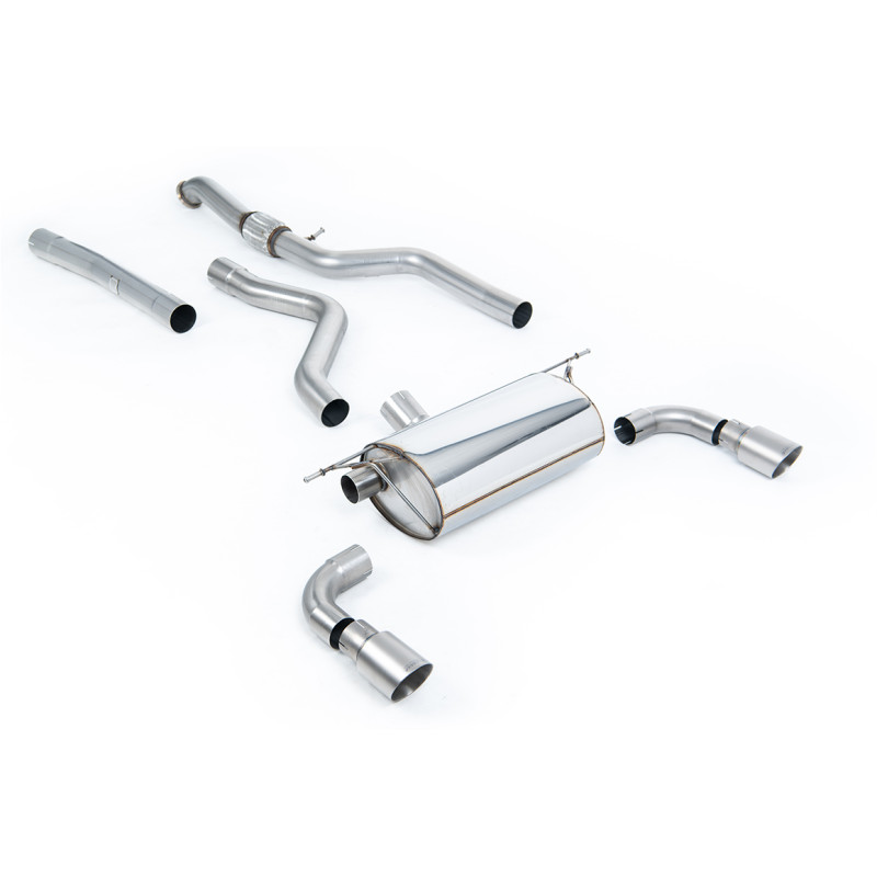 Cat-Back Race Milltek BMW 1er F20-F21 M135i 3.0 Turbo 2012-2016 - ohne Resonator mit Race-Schalldämpfer - Twin GT90 Titan